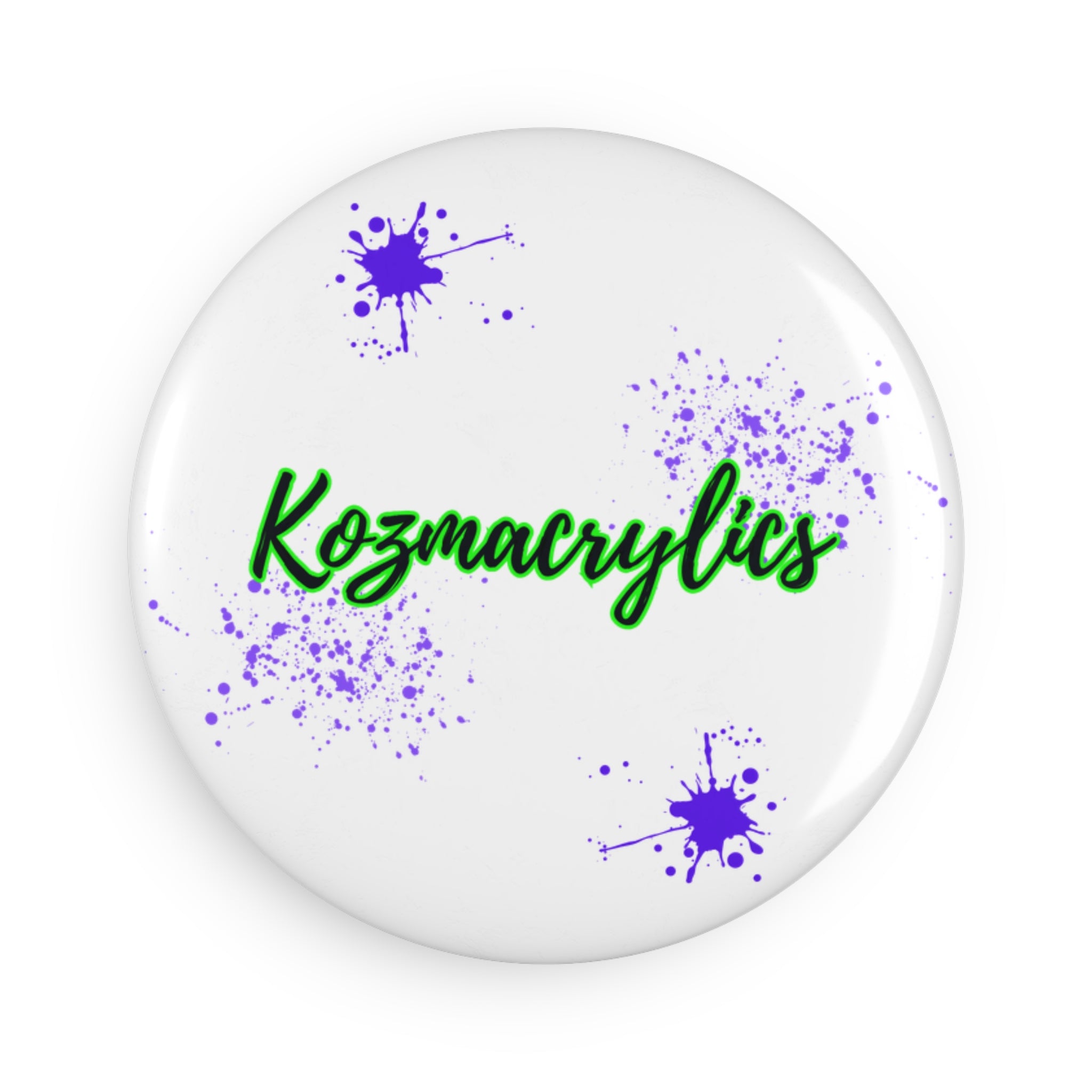 White KozMagnet Button (1 & 10 pcs)