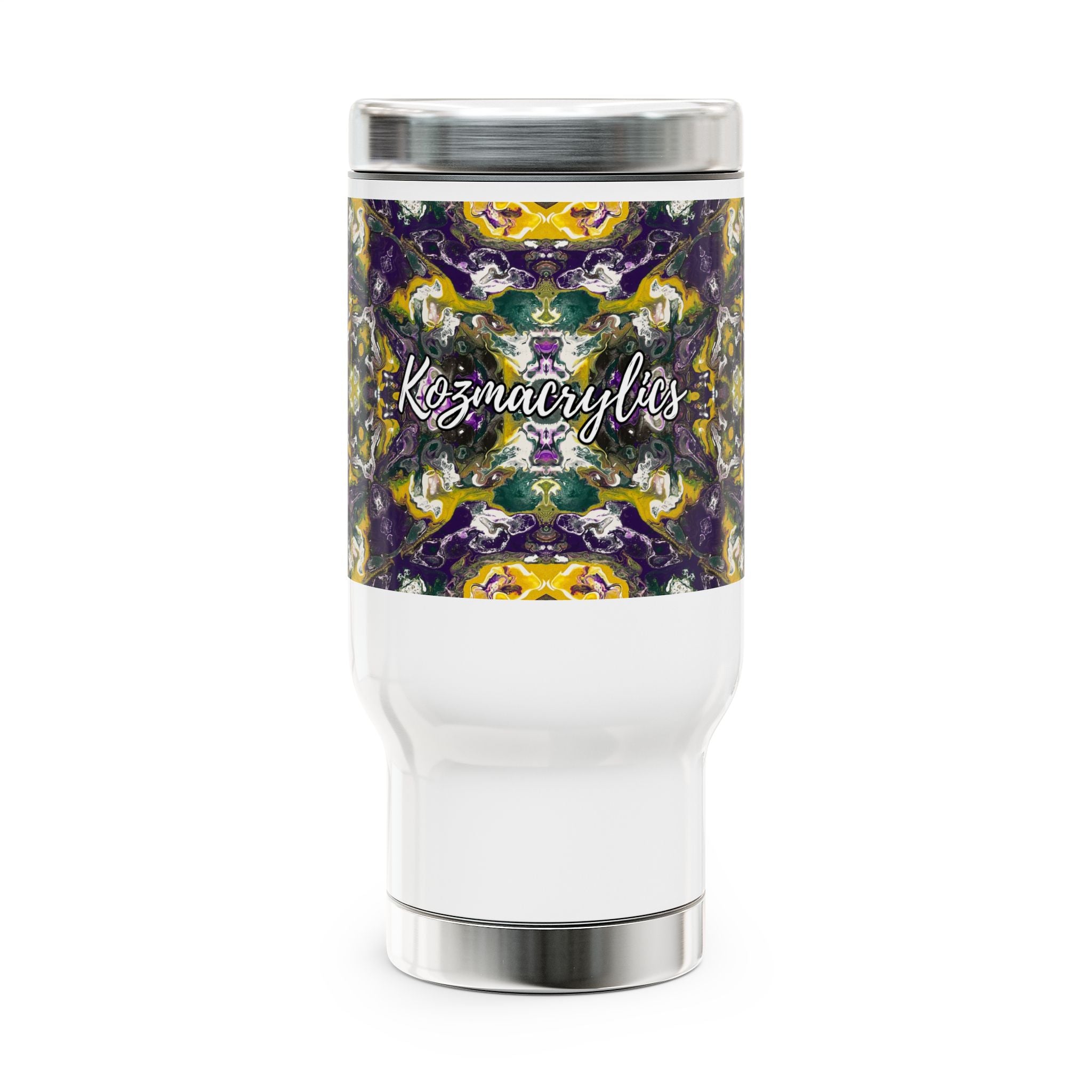 KozMardi Stainless Steel Travel Mug with Handle, 14oz