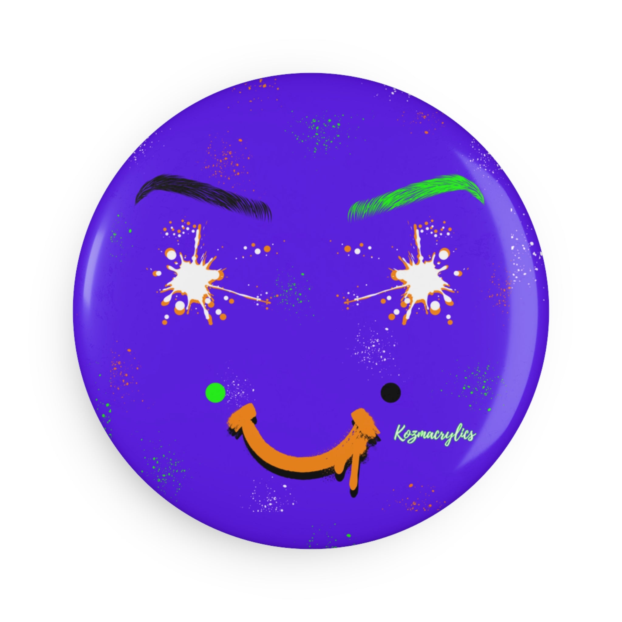 Purrp Smiilez Button Magnet, Round (1 & 10 pcs)